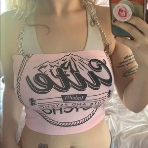 Cute and Psycho halter/tube top